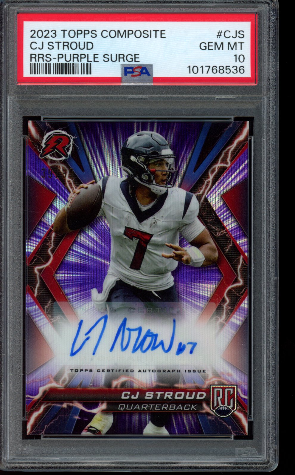 CJ Stroud Composite Purple surge auto /99 PSA 10